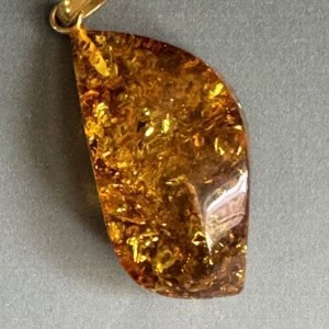 Dije de ámbar ruso con inclusiones.