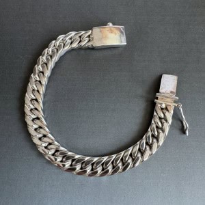 Esclava de doble tejido en plata 0.925.